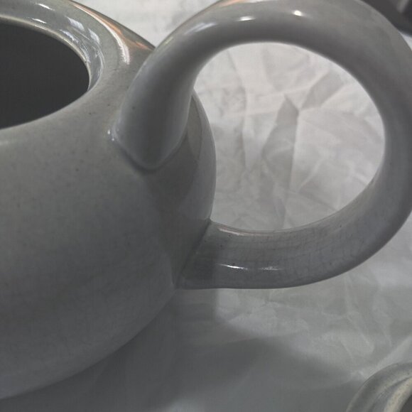 Vintage Russel Wright Teapot Slate Grey Mid-Century Modern Design glazed ceramic - Picture 8 of 9